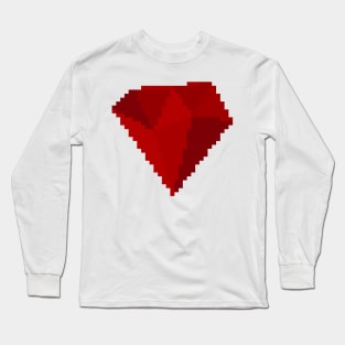 Garnet Gem Pixel Art Long Sleeve T-Shirt